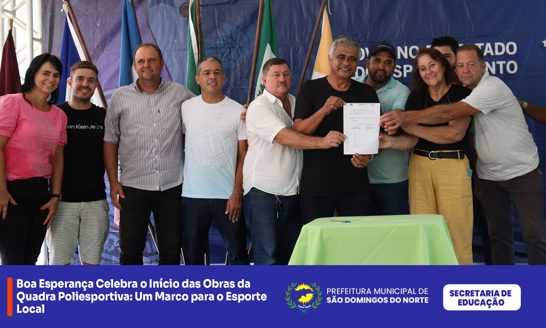 Boa Esperança Celebra o Início das Obras da  Quadra Poliesportiva: Um Marco para o Esporte  Local